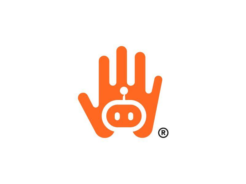Robot Hand Logo - Hand + Bot