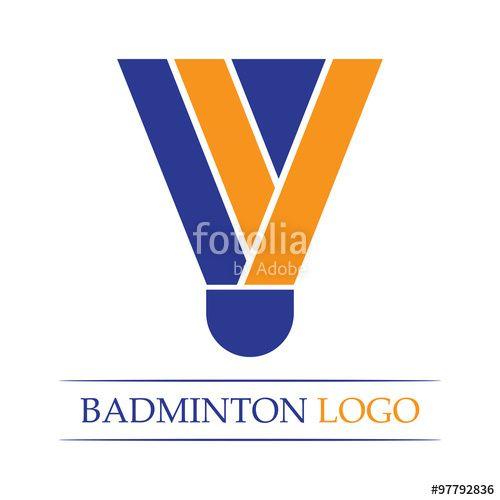 Blue Badminton Logo - Badminton Logo - Shuttlecock Object With Blue And Orange Colors ...