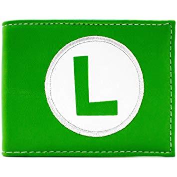 Green Rectangle Logo - Nintendo Super Mario Luigi Hat Logo Green ID & Card Bi-Fold Wallet ...