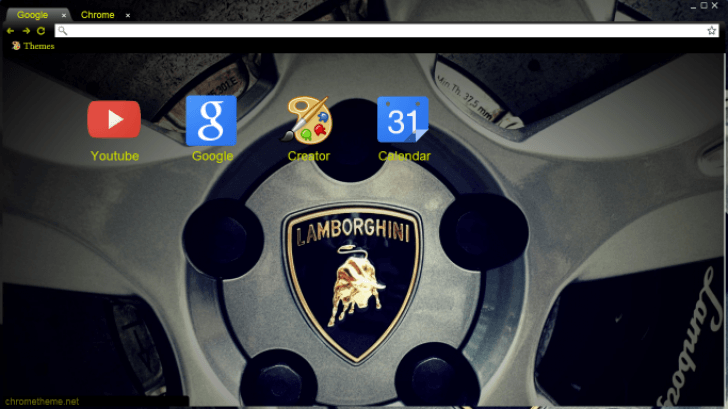 Google Chrome Sexy Logo - Sexy Lamborghini Rim Chrome Theme - ThemeBeta