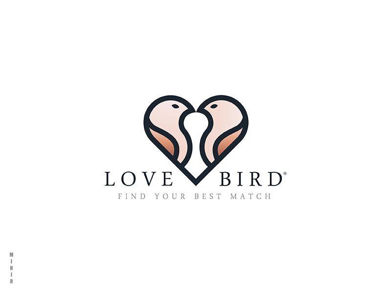 Love Birds Logo - Love Birds Logo | d3 | Bird logos, Logos, Logo design