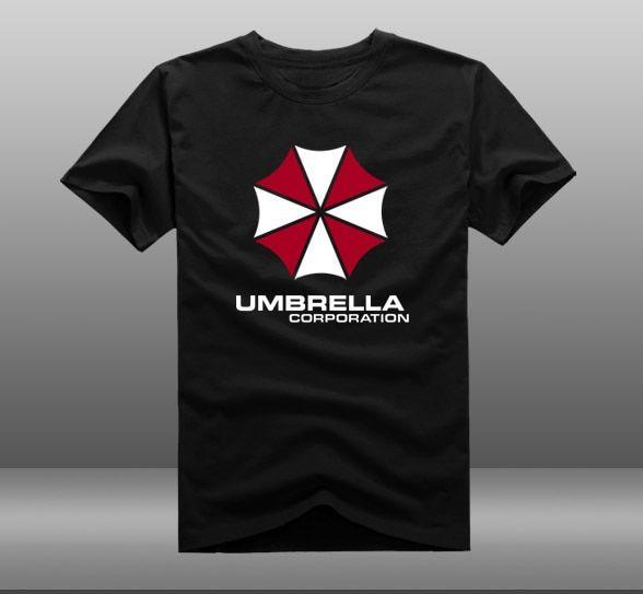 T Umbrella Logo - Mens Casual Resident Evil Umbrella Corporation Logo 100% Cotton