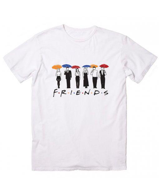 T Umbrella Logo - Friends Umbrella Logo T-Shirt Custom Shirt Clothfusion Tees