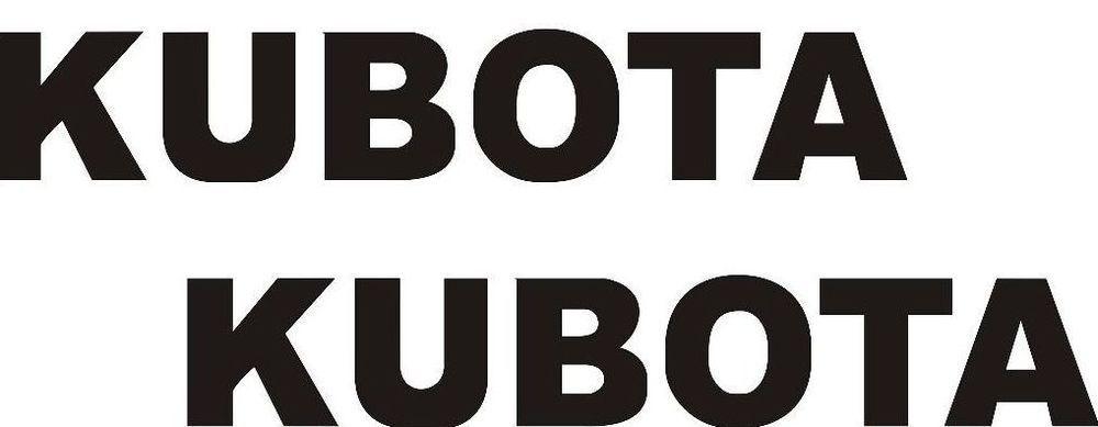 Kubota Logo - 2- KUBOTA TRACTOR Vinyl Decals Stickers -N- BLACK 2 X 9 EACH