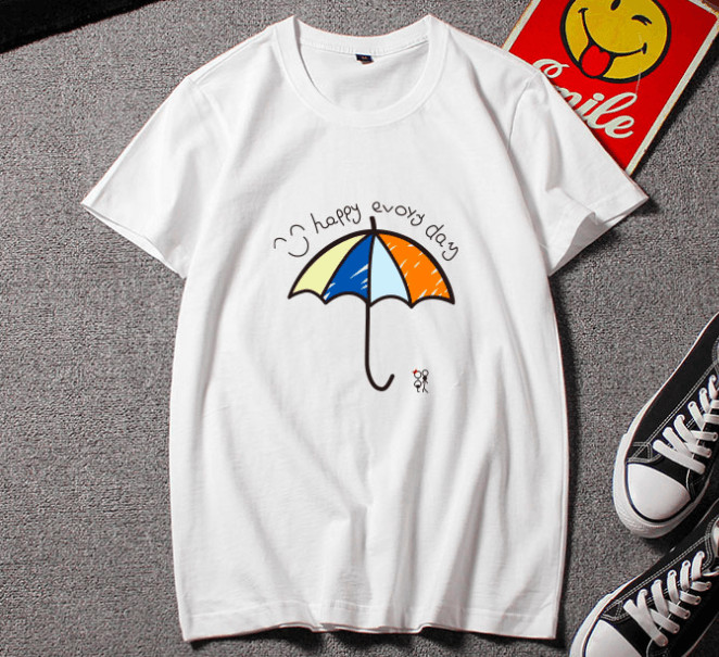 T Umbrella Logo - Men's Umbrella Logo Short Sleeve T-shirt- BFMe.in