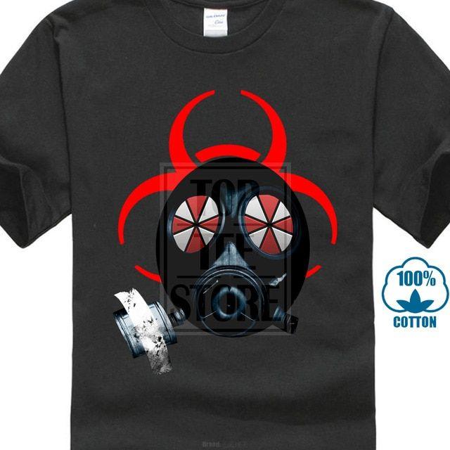 T Umbrella Logo - Gas Mask Biohazard Umbrella T Shirt Resident Corporation Corp Evil