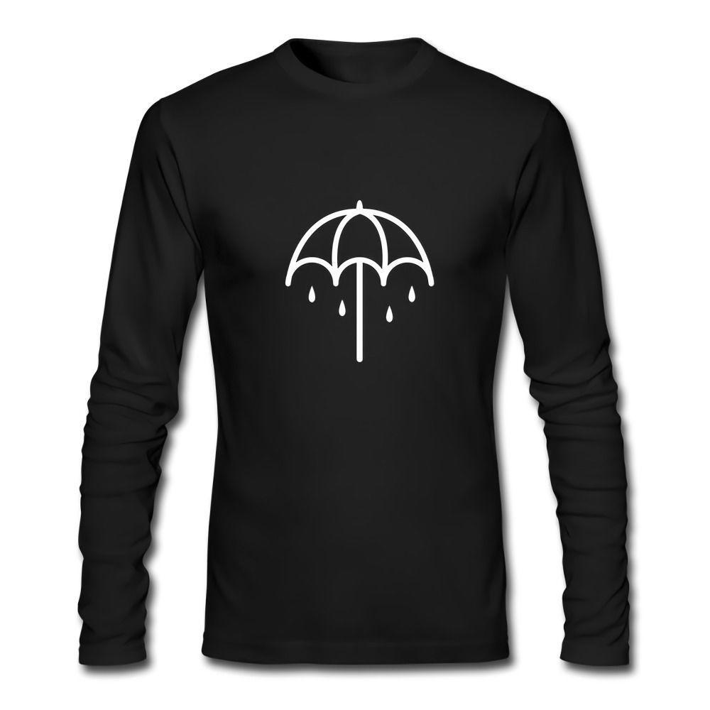 T Umbrella Logo - Bring Me The Horizon Umbrella Logo Rock Band Long Sleeve Black T ...