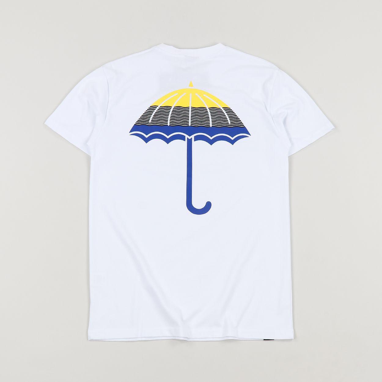 T Umbrella Logo - Helas Wavy Colour Umbrella Logo Cotton T Shirt White £22.40