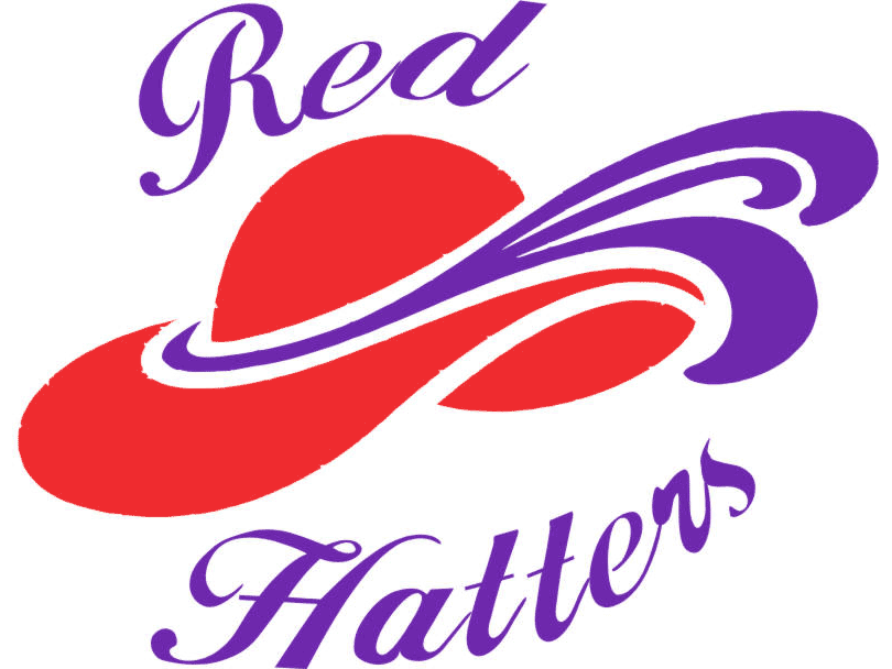 Hatters Logo - Red Hat Society Logo | Red Hat ladies in 2019 | Red hat society, Red ...