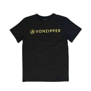 Looks Like a Black and Yellow D Logo - VonZipper T Shirt T Shirt, Black, Yellow Writing