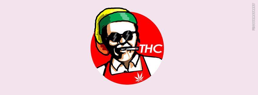 Cool Weed Logo - KFC THC Logo Spoof Facebook Cover - FBCoverStreet.com