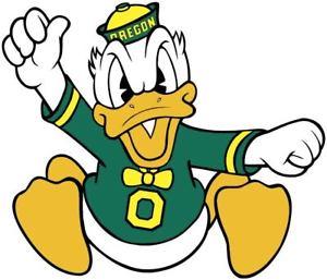 Donald Duck Logo - Oregon Ducks Donald Duck Logo Vinyl Decal / Sticker 5 Sizes!!!