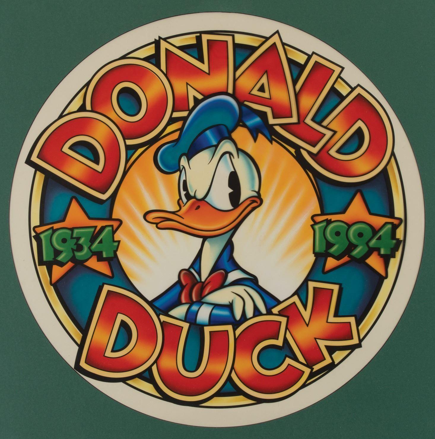 Donald Duck Logo - “Donald Duck” 60th Anniversary logo illustration art.