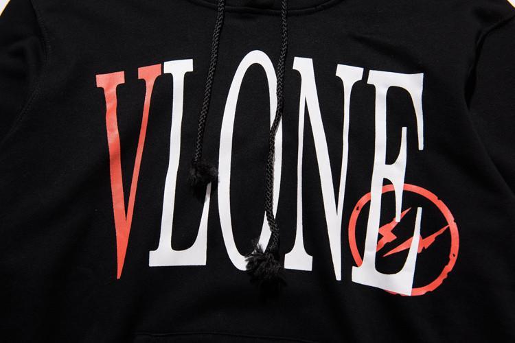 Vlone V Logo - Vlone Hoodies High Quality Lightning Balachone Skateboard Hip Hop