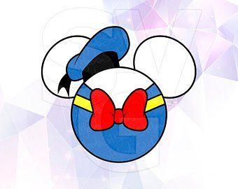 Donald Duck Logo - SVG PNG DXF Mickey Minnie Mouse Donald Daisy Duck Layered Cut