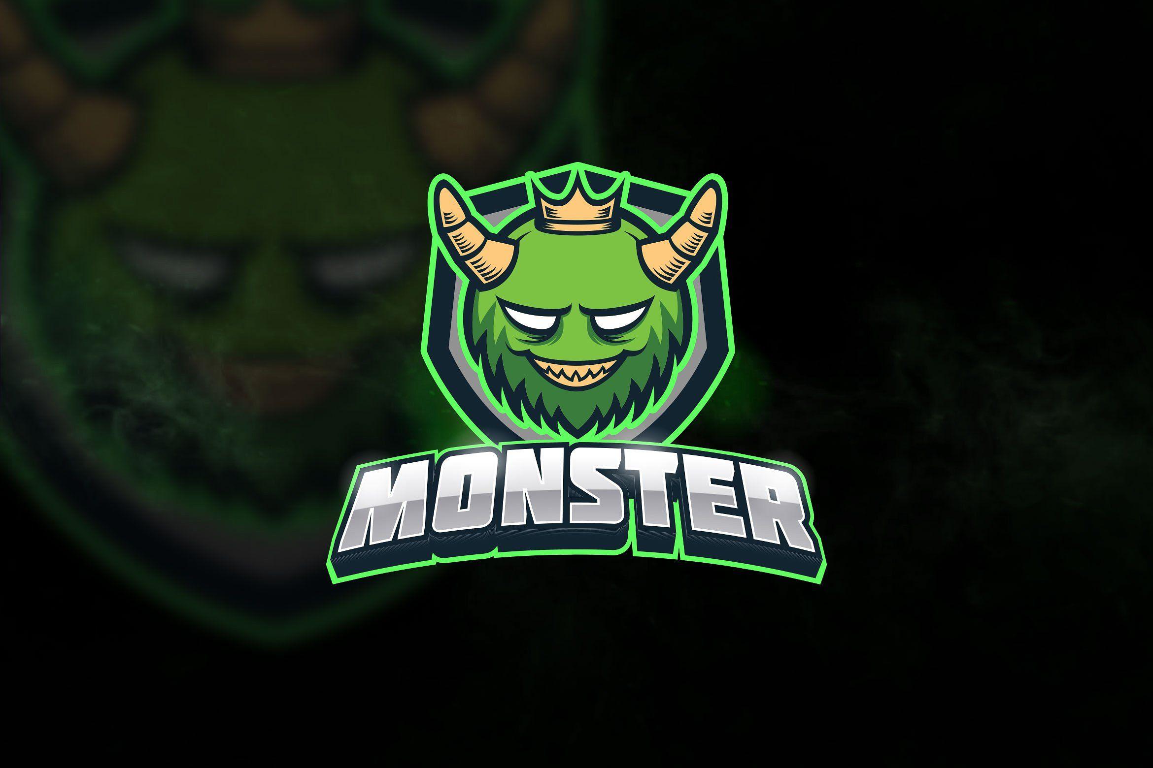 Green Monster Logo - Green Monster & Esport Logo Logo Templates Creative Market