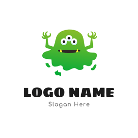 Green Monster Logo - Free Monster Logo Designs. DesignEvo Logo Maker