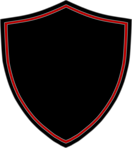 Red F in Shield Logo - Shield Black Red Clip Art Clip Art Online
