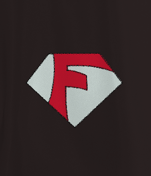 Red F in Shield Logo - black Kids Cape with silver shield and red F - Custom Adult and Kids ...
