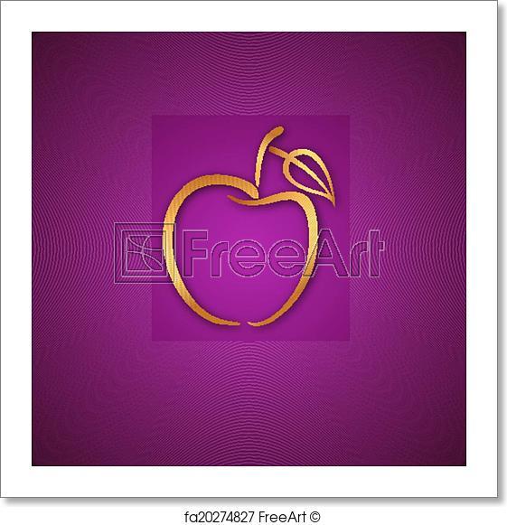 Pink Apple Logo - Free art print of Apple logo over pink | FreeArt | fa20274827