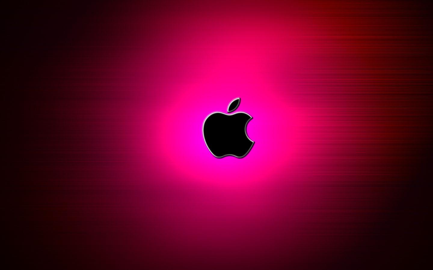 Pink Apple Logo - Wallpapers Of The Day: Pink Apple Logo | 1440x900 Pink Apple Logo Image