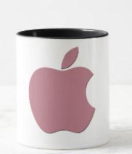 Pink Apple Logo - Personalised Pink Apple Logo Gift Mug Christmas Gift Mug11oz Black ...