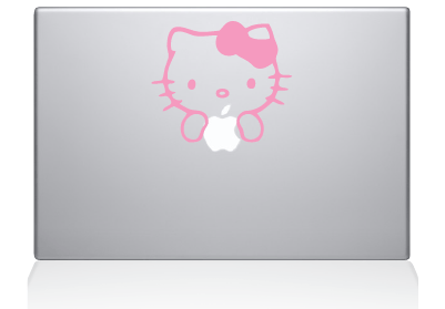 Pink Apple Logo - Hello Kitty Apple Logo pink iTWorks Decals