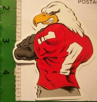 Buff Eagle Logo - Free: Buff Bald Eagle Football Player on Steroids Vinyl Sticker