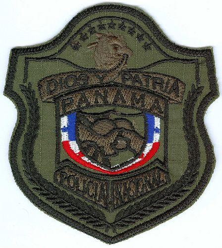 Buff Eagle Logo - Policia Nacional emblem subdued patch eagle head