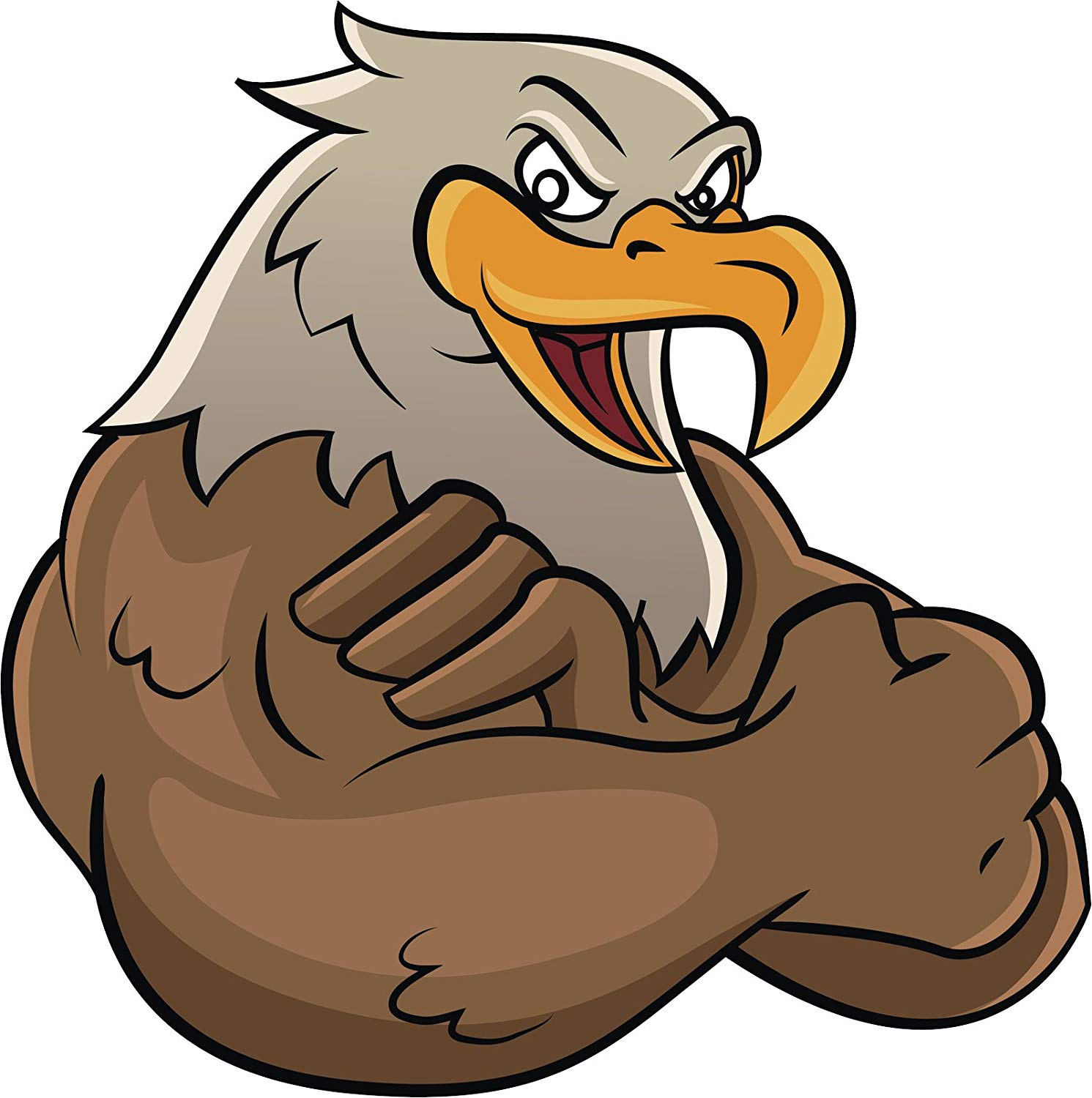 Buff Eagle Logo - Amazon.com: Majestic Buff Bald Eagle Cartoon Vinyl Decal Sticker (2 ...