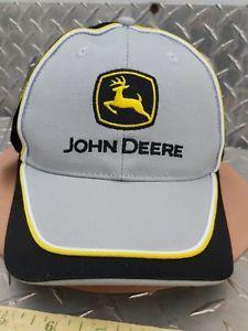 John Deere Construction Logo - JOHN DEERE construction BLACK, GREY & YELLOW Twill CAP HAT BRAND NEW ...