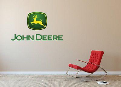John Deere Construction Logo - JOHN DEERE WALL Decal Logo Vinyl Art Construction Equipment EXTRA