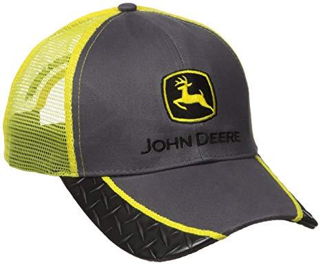 John Deere Construction Logo - John Deere Construction Logo Diamond Plate Baseball Hat Size