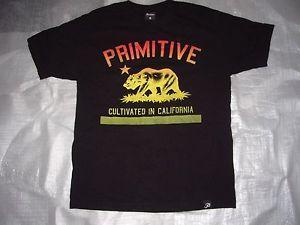 Grizzly Primitive Logo - PRIMITIVE SKATEBOARD CULTIVATED CALIFORNIA GRIZZLY WEED BLACK T