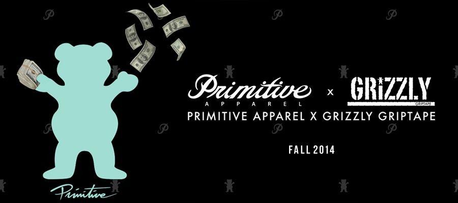 Grizzly Primitive Logo - Boné 5 Panel Primitive X Grizzly Cinza Original P Entrega$ 149
