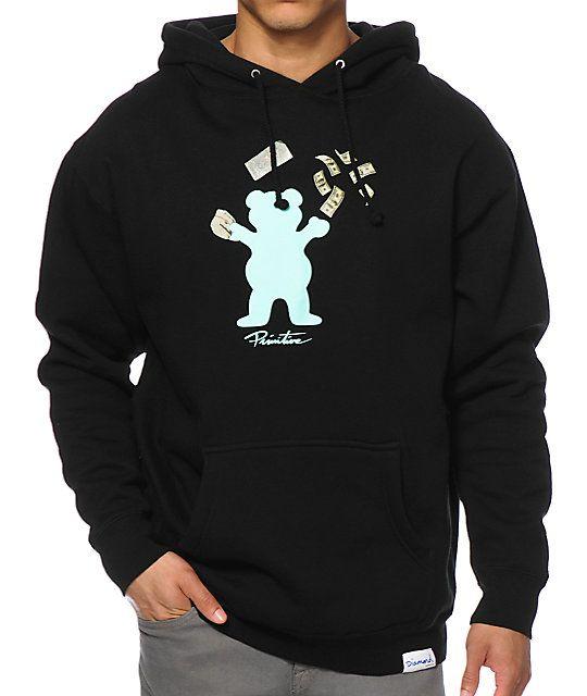 Grizzly Primitive Logo - Primitive x Grizzly x Diamond Supply Co Bands Bear Hoodie