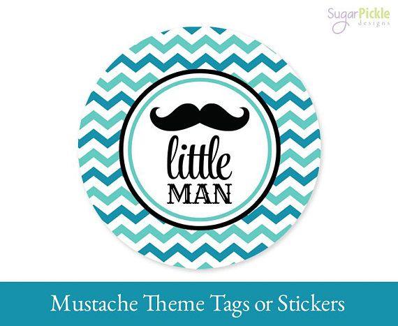 Little Man Blue Logo - Mustache Little Man Tags, Mustache Favor Tags, Mustache Label ...