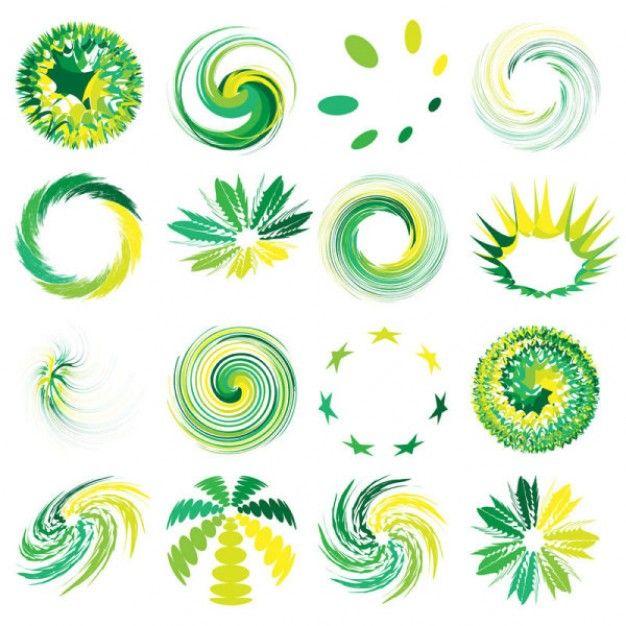 Green and Yellow Logo - Twisted logos pack in green and yellow tones - Icons | Pixempire