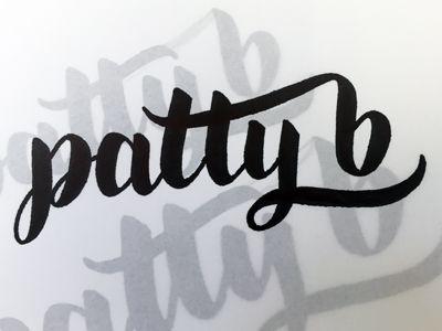 Black Script B Logo - Patty B Logo