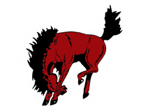 Red Bronco Logo - Home Independent School District