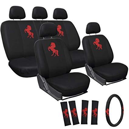 Red Bronco Logo - Amazon.com: OxGord 17pc Car Seat Covers- Car, Van, Truck, SUV ...