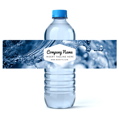 Water Bottle Logo - Custom Business Logo Water Bottle Labels - iCustomlabel