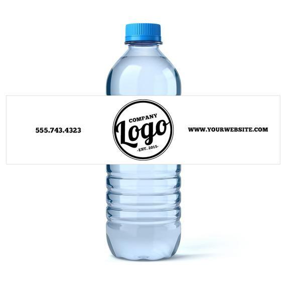 Water Bottle Logo - Business Advertising - Custom Water Bottle Labels - Your Business ...