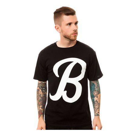 Black Script B Logo - Black Scale Mens The Big B Script Logo Graphic T Shirt