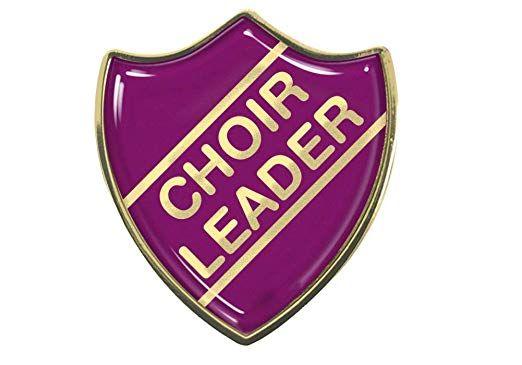 Purple School Logo - Choir Leader Purple School Shield Badge: Amazon.co.uk: Clothing