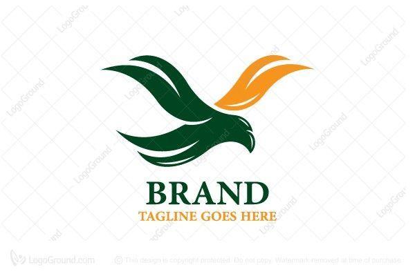 Orange Eagle Logo - Playful and simple eagle logo for sale. Eagle is created with ...