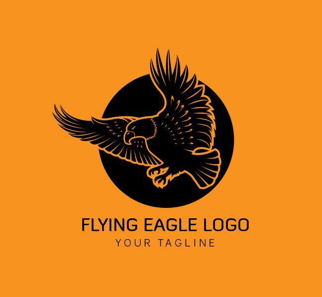 Orange Eagle Logo - Flying Eagle Logo & Business Card Template - The Design Love