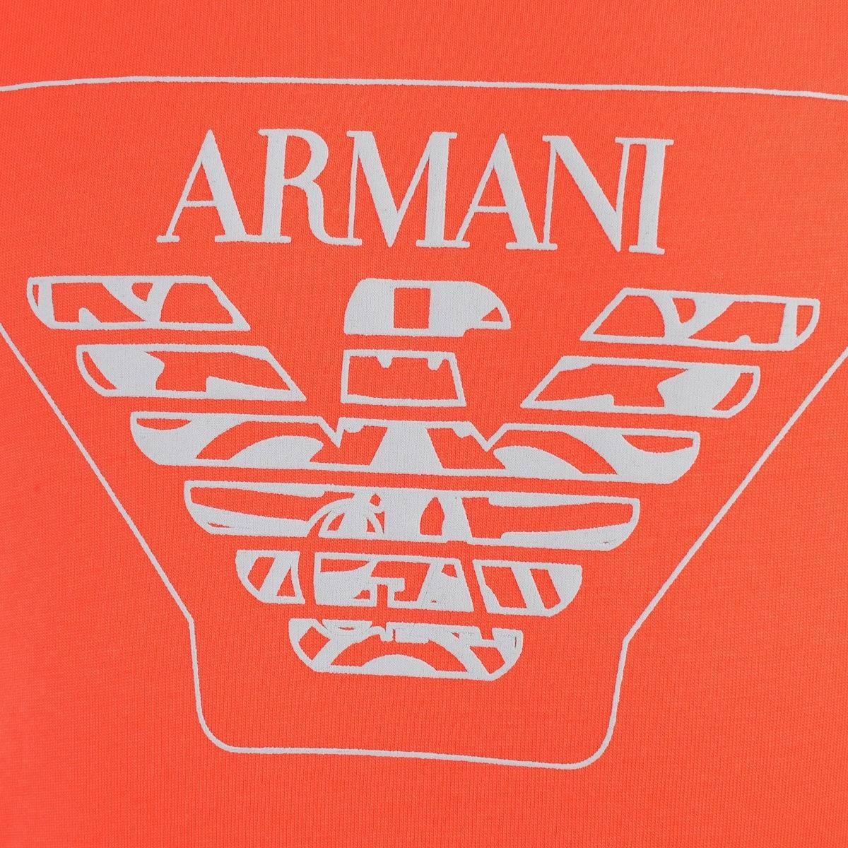 Orange Eagle Logo - Armani Boys Orange Eagle Logo Print Top