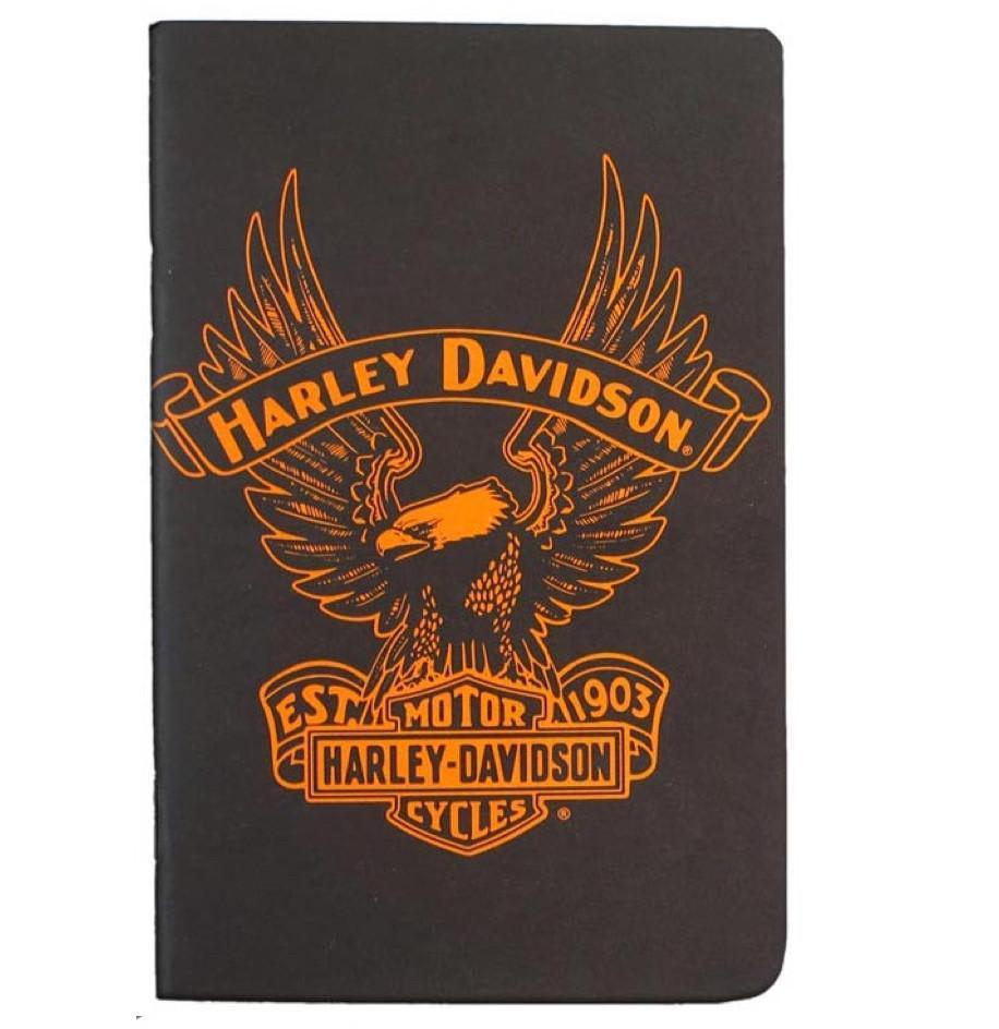 Orange Eagle Logo - Retro 51 - Harley-Davidson - Street Notes - Pocket Notepad - Orange ...