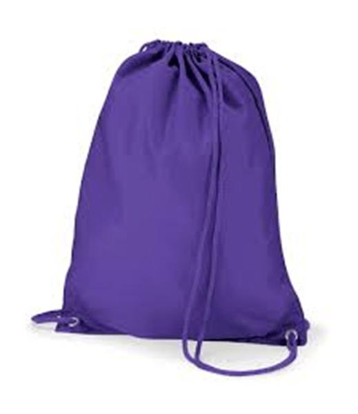 Purple School Logo - Purple PE Bag Complete With Embroidered School Logo